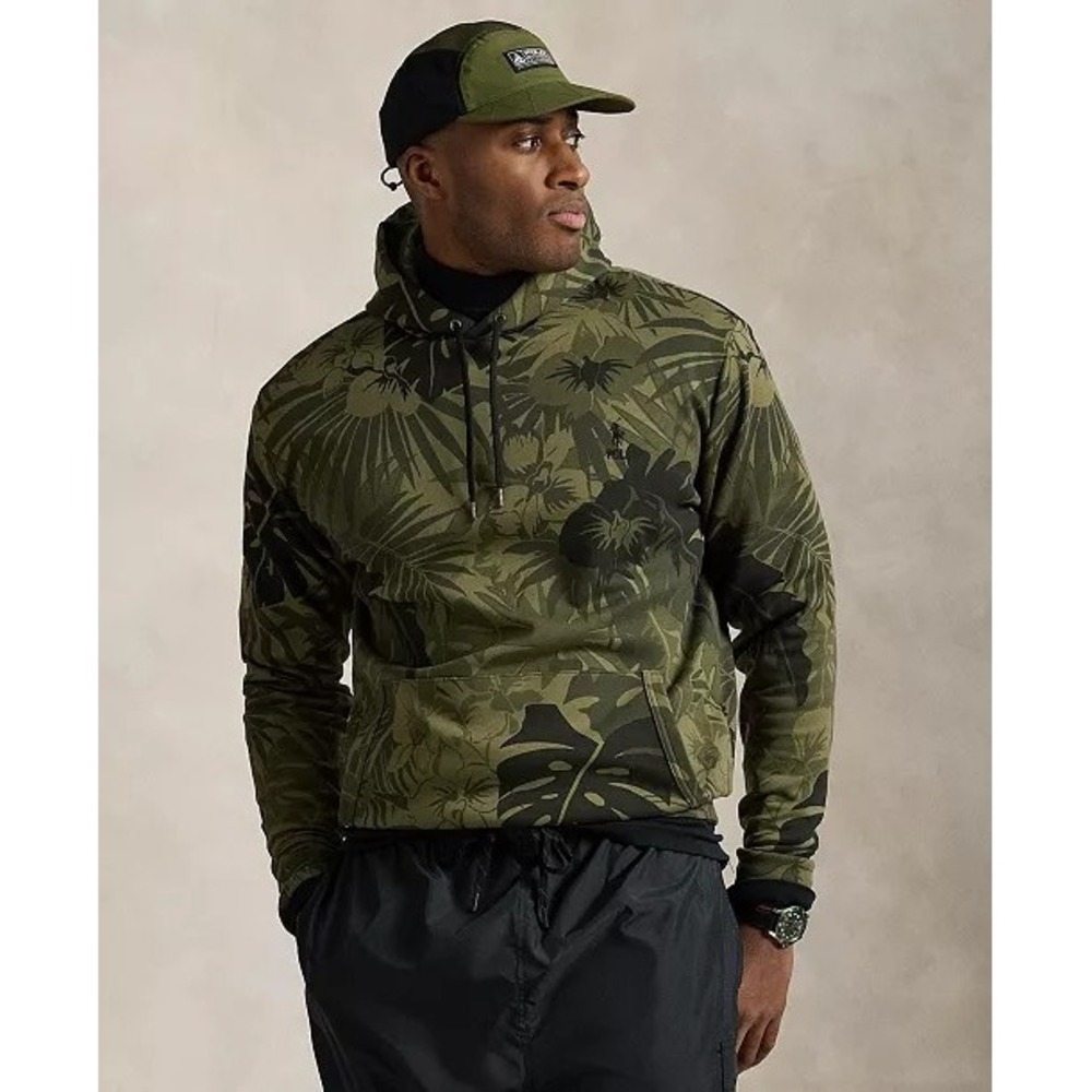 4XB Polo Ralph Lauren‎ GREEN PALM CAMO CAMOUFLAGE Double Knit Hoodie Sweatshirt